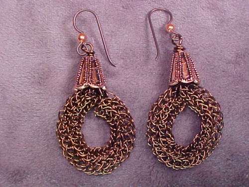 Viking Knit Foxy Bronze Earrings
