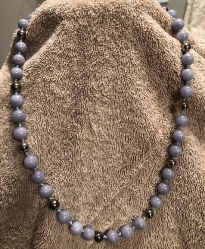 BABY BLUE BEADS NECKLACE