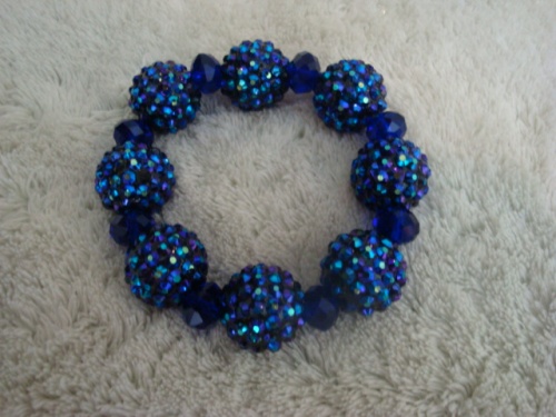 Sapphire Blue Crystal Stretch Bracelet
